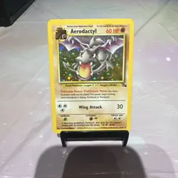 Pokemon TCG Aerodactyl Fossil Holo Card 1/62 Unlimited Rare LP Condition - Image 1