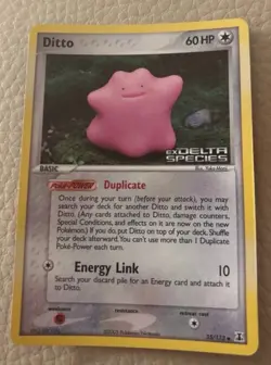 Pokemon Card-Ditto-Holo-Delta Species-35 113-ENG-Stamped-LP - Image 1