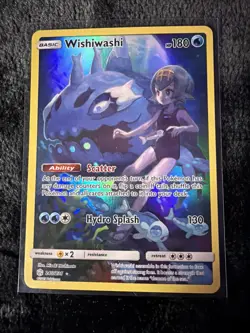 Pokemon TCG Wishiwashi Holo Secret Rare Card Sun & Moon Cosmic Eclipse 240/236 - Image 1