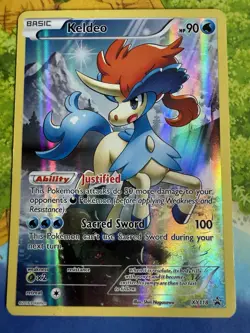 Pokemon Keldeo PROMO XY118 Full Art Holo Moderately Played - Image 1