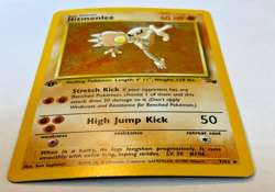 Hitmonlee 7/62 Fossil Holo Pokemon Card Near Mint First Edition Holofoil - Image 2