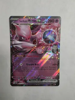 Team Rocket's Mewtwo ex 081/182 Pokemon TCG Destined Rivals - Image 1