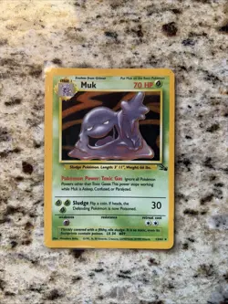 Pokemon TCG Muk Holo Rare Card 13/62 Fossil - Image 1