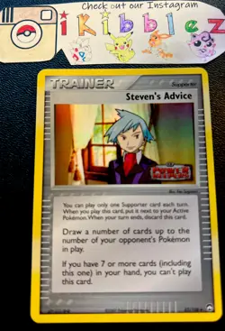 Steven's Advice 92/101 NM Reverse Holo EX Power Keepers Stamped Pokemon Card! - Image 1