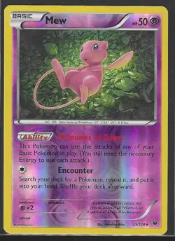 Mew 29/124 Pokemon 2016 Fates Collide XY Reverse Holo Rare Card MINT - Image 1