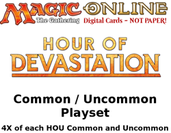 MTGO Magic Online HOU Hour of Devastation Playset 580 Cards 4x Common/Uncommon - Image 1