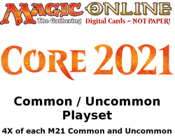 MTGO Magic Online M21 Core Set 2021 Playset 824 Cards 4x Common/Uncommon/Land - Image 1