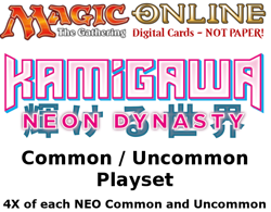 MTGO Magic Online NEO Kamigawa Neon Dynasty Playset 900 Cards 4x Common/Uncommon - Image 1