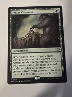 MTG Ext Art Puca's Covenant x1 Rare Lorwyn Eclipsed Commander NM Low S&H - Image 1