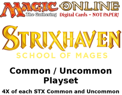 MTGO Magic Online STX Strixhaven Playset 740 Cards 4x Common/Uncommon - Image 1
