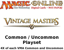 MTGO Magic Online VMA Vintage Masters Playset 724 Cards 4x Common/Uncommon - Image 1
