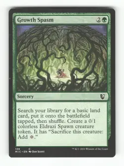 Growth Spasm C Commander: Innistrad: Midnight Hunt 139 LP Normal MTG - Image 1