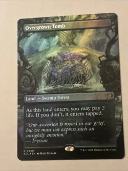 Overgrown Tomb (Borderless/Foil) - Lorwyn Eclipsed - NM - Rare - Land 0350 - Image 3