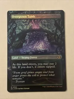 Overgrown Tomb (Borderless/Foil) - Lorwyn Eclipsed - NM - Rare - Land 0350 - Image 4