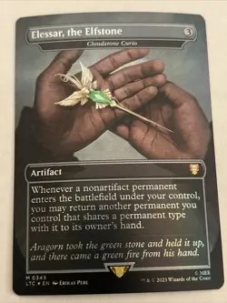 1x Elessar, the Elfstone (Cloudstone Curio) (349) ~~ Borderless - Foil NM-Mint, - Image 1