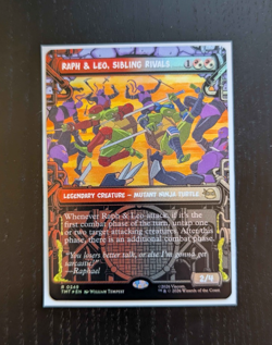 RAPH & LEO, SIBLING RIVALS Rare Showcase Foil TMNT Near Mint MTG - Image 1
