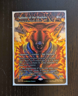 SPLINTER OF THE SHADOWS Mythic Borderless Foil TMNT Near Mint MTG - Image 1