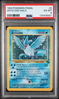 Articuno-Holo Pokemon Fossil 2/62 PSA 6 - Image 1