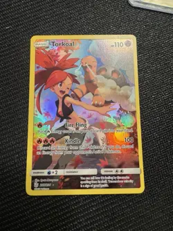 Pokemon TCG Torkoal 237/236 Secret Rare Full Art, Sun & Moon Cosmic Eclipse - Image 1