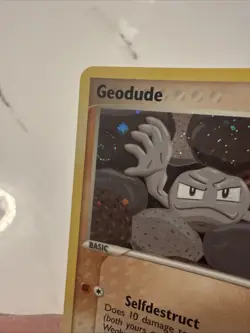 Geodude 51/92 Stamped Holo EX Legend Maker Pokemon Card (Double Swirl) - Image 2