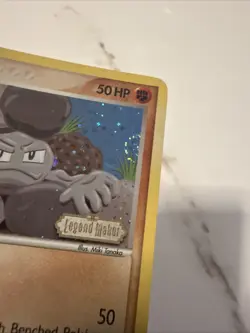 Geodude 51/92 Stamped Holo EX Legend Maker Pokemon Card (Double Swirl) - Image 3