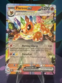 Pokemon TCG Flareon ex 014/131 Sv: Prismatic Evolutions Tera Double Rare Holo 2… - Image 1