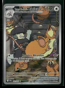 Team Rocket's Raticate 202/182 Illustration Rare Destined Rivals Pokemon NM - Image 1