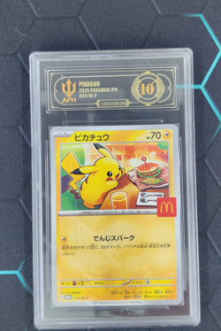 APH Black 10 Pikachu McDonald's Promo Japanese 020/M-P 2025 Pokemon - Image 1