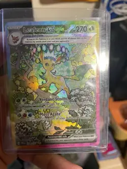 Pokemon TCG Prismatic Evolutions Leafeon EX 144/131 Special Illustration Rare - Image 1