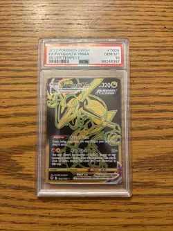 2022 POKEMON SWORD & SHIELD SILVER TEMPEST #TG29 FULL ART/RAYQUAZA VMAX PSA 10 - Image 1