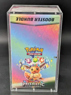 Pokemon SV8.5 Prismatic Evolutions Sealed Booster Bundle Display W/Acrylic Case - Image 1