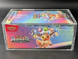 Pokemon SV8.5 Prismatic Evolutions Sealed Booster Bundle Display W/Acrylic Case - Image 4