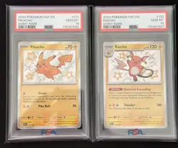 2024 POKEMON PAF PIKACHU AND RAICHU SHINY RARE PSA 10 CONSECUTIVE CERT LOT - Image 1