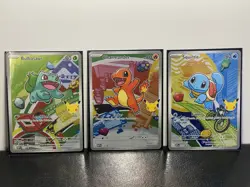 Pokemon Charmander, Squirtle, Bulbasaur 037, 038, 039 - First Partner 30th Gen 1 - Image 1