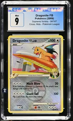 CGC 9 MINT Dragonite FB 56/147 Supreme Victors Cross Hatch Reverse Pokemon Card - Image 1
