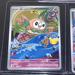 Litten, Popplio, Rowlet 1st Partner Pokemon Gen 7 with sticker! - Image 3