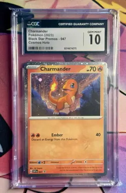 Pokemon Charmander #047 Cosmos Holo Black Star Promo 2023 - CGC 10 Gem Mint - Image 1