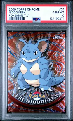 2000 TOPPS CHROME POKEMON T.V. #31 NIDOQUEEN PSA 10 - Image 1