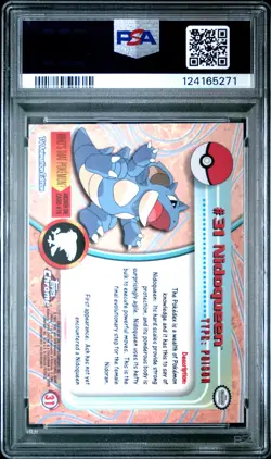 2000 TOPPS CHROME POKEMON T.V. #31 NIDOQUEEN PSA 10 - Image 2