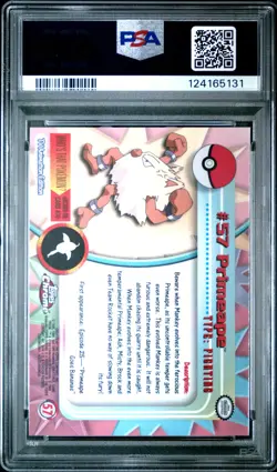 2000 TOPPS CHROME POKEMON T.V. #57 PRIMEAPE PSA 10 - Image 2