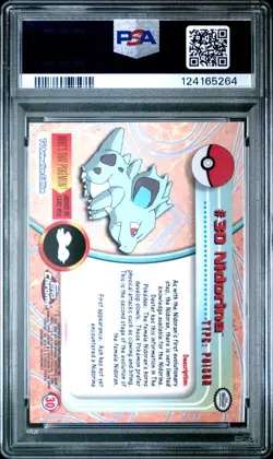 2000 TOPPS CHROME POKEMON T.V. #30 NIDORINA PSA 10 - Image 2