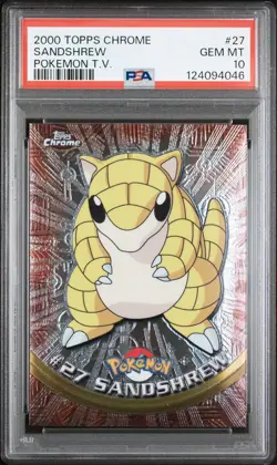 2000 TOPPS CHROME POKEMON T.V. #27 SANDSHREW PSA 10 - Image 1