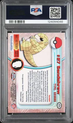 2000 TOPPS CHROME POKEMON T.V. #27 SANDSHREW PSA 10 - Image 2