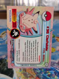 Pokemon Topps Series 1 Clefable #36 Chrome Tekno NM 🔥 - Image 2