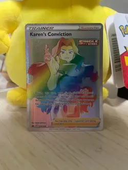 Pokemon TCG Karens Conviction 216/198 Chilling Reign NM Full Art Secret Rainbow - Image 1