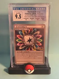 Graded POKEMON RAINBOW ENERGY JAPANESE PROMO 210/XY-P - OLD BLUE CGC 9.5 - Image 1