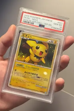 2009 Pichu Holo SoulSilver Coll 1st Ed. 031/070 Japanese Pokemon PSA 10 2 SWIRLS - Image 4