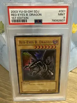 Yu-Gi-Oh! - Red-Eyes Black Dragon - SDJ-001 - 1st Edition - PSA 9 - Image 1