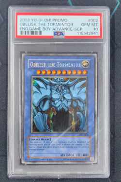 Yugioh 2003 Obelisk the Tormentor GBI-002 Ultra Rare 2003 Holo PSA 10 - Image 1
