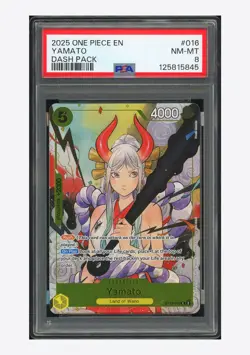 One Piece PSA 8 Yamato C Promo 2025 ST13-016 Dash Pack English - Image 1